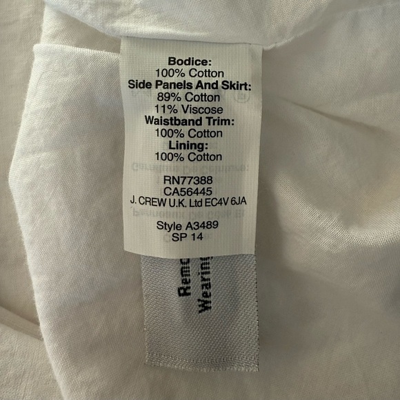 J. CREW COLLECTION Preppy Peasant Dropped Waist Embroidered Eyelet Midi Dress 6 - Picture 9 of 11